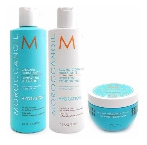 Shampoo+acondicionador+mascarilla Morocanoil Hidra 250ml