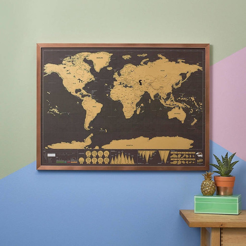 Mapa Raspadita Mapamundi P/raspar Deluxe 59x83- Artico Store