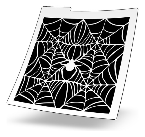 Stencil Reusable Galletas- Halloween - Telaraña Araña Grande