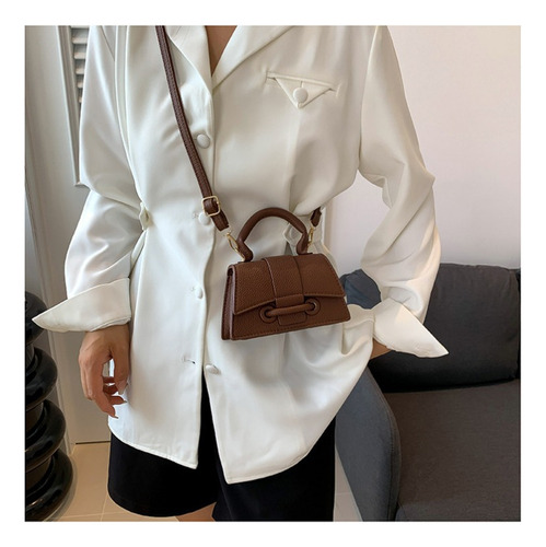Bolso De Hombro De Color Sólido De Moda Elegante