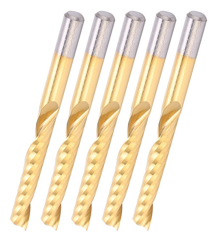 End Mill, 5 Piezas, Brocas De Fresado En Espiral, Conjunto C