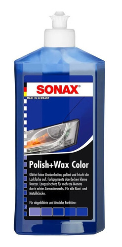 Cera Polish & Wax Color Azul 500 Ml Sonax
