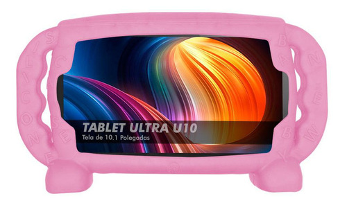 Capa Infantil Tablet Multilaser Ultra U10 10.1 Kids Top Rosa