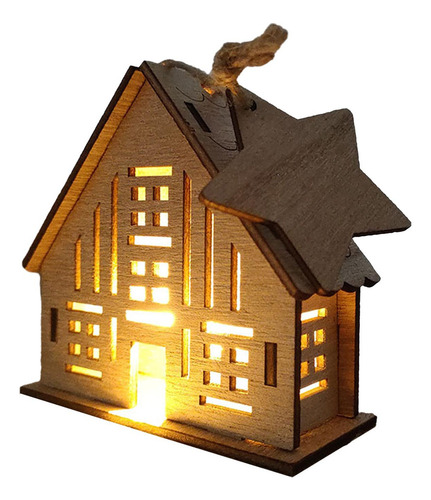 4 Casa De Madera Rústica Iluminada, Casa De Madera Estilo C