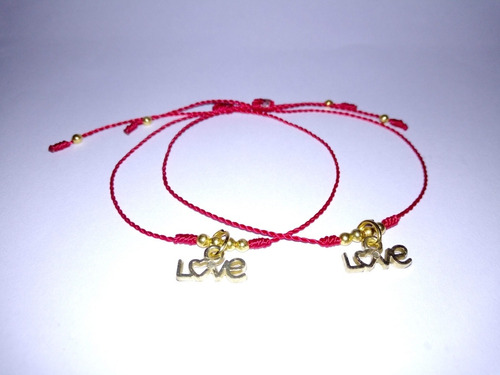 30 Pulseras Hilo Rojo Del Amor, Pareja, Love Lote Mayoreo