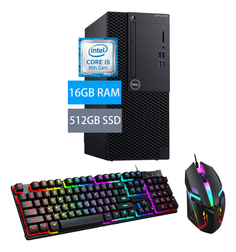 Dell Optiplex 3060 Tower Pc Core I5 16gb Ram 512gb Ssd Win11 (Reacondicionado)