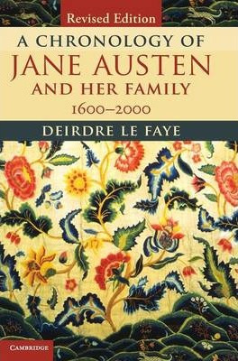 Libro A Chronology Of Jane Austen And Her Family - Deirdr...