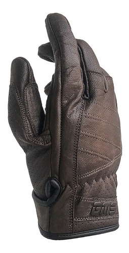 Guantes Cuero Gms Clásico Mod. Florida Estilo Retro, Cafe 