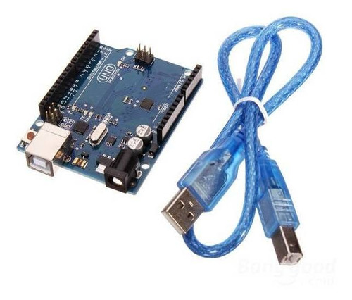 Placa Atmega328 Smd - Compativel Com Arduino Uno R3 Cabo Usb