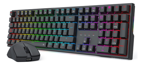 Kit Gamer Teclado Mouse 2 En 1 Redragon S146 Trundle King Español Latam