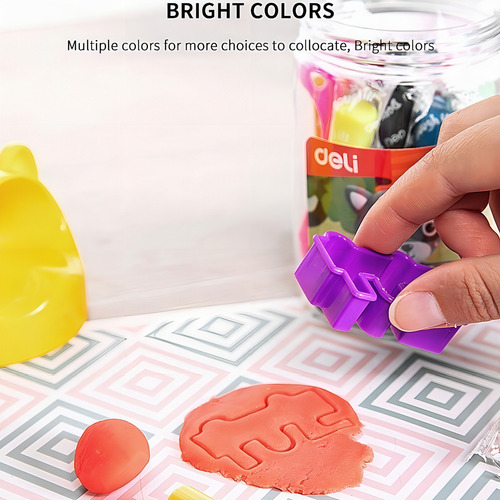Deli Cubo De Dibujos Animados De Masa Y Plastilina 12 Colore