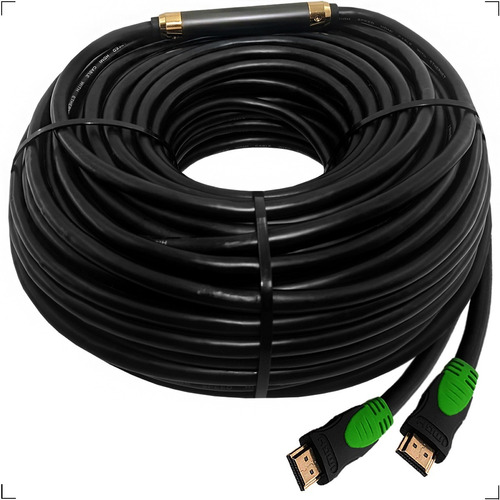 Imagem 1 de 5 de Cabo Hdmi 2.0 Ultra Hd 3d 4k Amplificado De 25 Metros