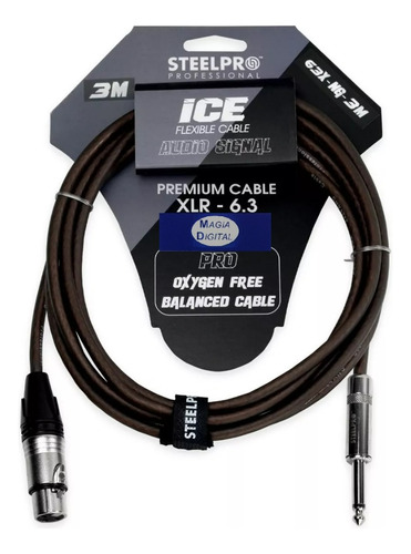 Cable Para Microfono 3m Steelpro 63x-ng-3m Xlr Cannon-plug