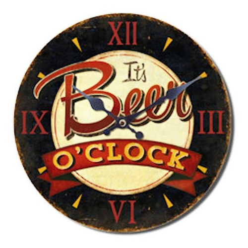 Reloj Mural Decorativo Diseño Beer.