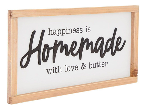 Cartel Madera Happiness Is Homemade Para Estilo Granja Pared