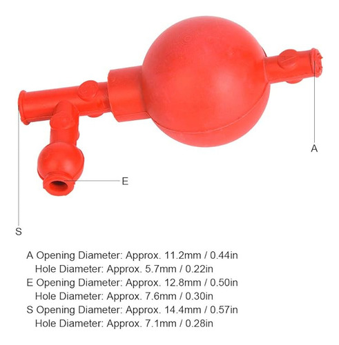 2 P Cs Succion Propipeta Laboratorio De Hule Bulbo Con 3 Aberturas Pipeta De Bola Bombilla De Succión Cuantitativa Bombilla De Succión De Goma De Laboratorio Con 3 Válvulas