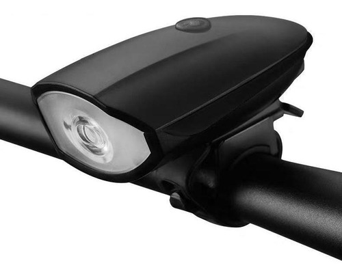 Linterna Led Bicicleta Con Bocina Recargable Usb