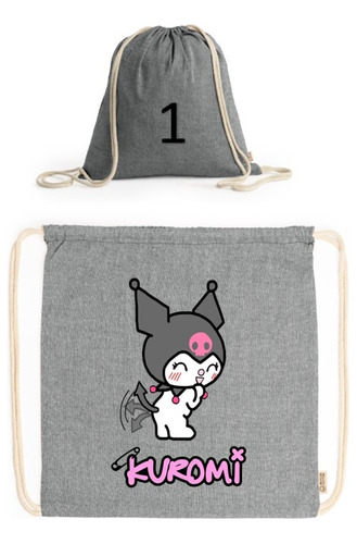 Bolsa Mochila De Tela Kuromi