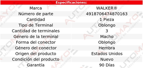 Un Sensor Presión Multiple Walker Corolla L4 1.6l 93 - 97