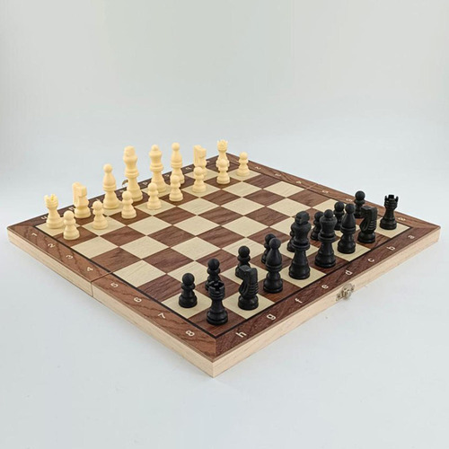 Zlj Juego Ajedrez Backgammon Portátil Madera