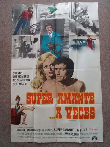 Antiguo Afiche De Pelicula - Super Amante A Veces -481- (Usado)