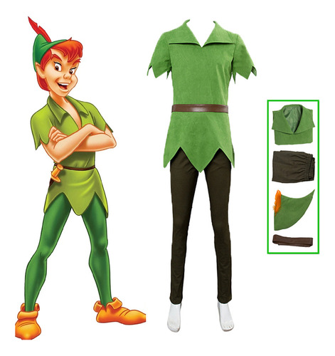 Disfraz De Cosplay De Peter Pan Para Niños, Trajes De Juego
