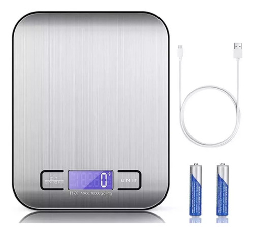 Balanza Digital Bascula De Cocina Para Alimento Por Usb 10kg