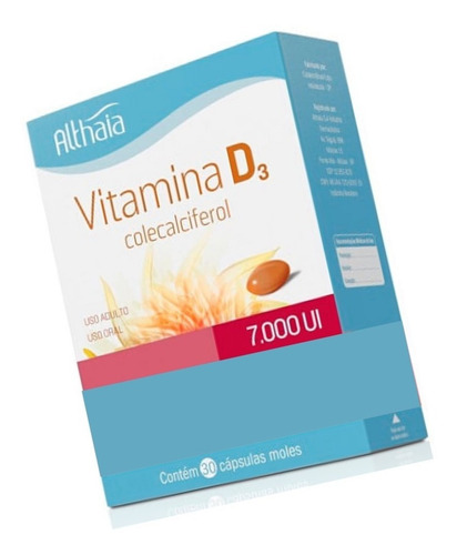 Kit Com 3 Vitamina D 7.000 Ui Com 30 Cápsulas Cada Althaia