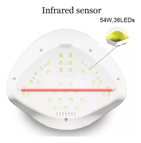 Lampara Led 54w Para Esmalte De Uñas (permanente)