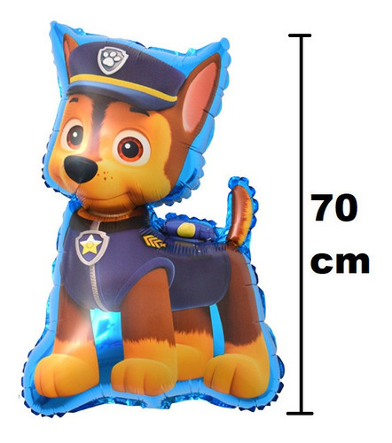 Decoración Globos Feliz Cumpleaños Chase Paw Patrol Numero