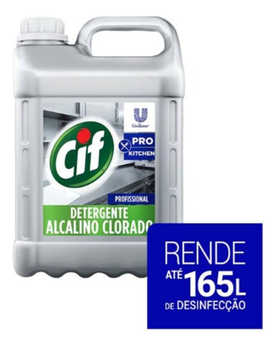 Detergente Cif Pro Kitchen alcalino clorado sem fragrância em galão