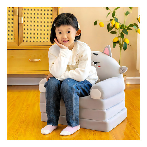 Sofá Plegable Para Niños Pequeños, Sillón, Funda Lavable Color Dog