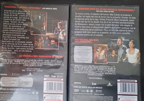Scream Saga Lote Peliculas Wes Craven Terror Krueger Jason