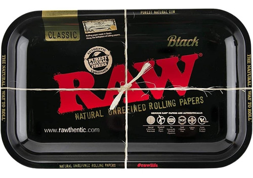 Bandeja Raw Black Rectangular Metal