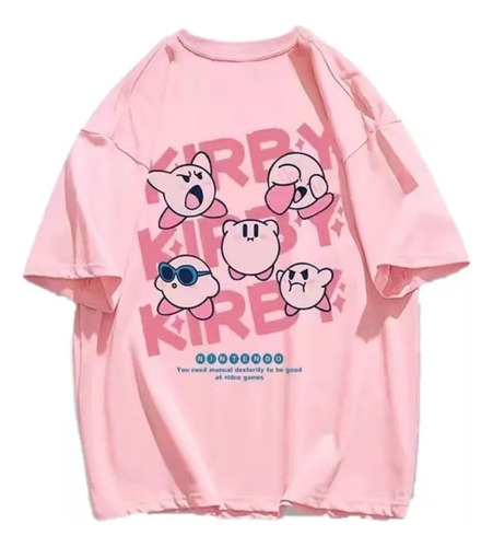 Camiseta De Manga Corta Con Estampado Casual De Corte Kirby