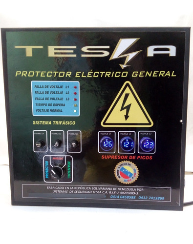 Protector Electrico General Tesla Trifasico 300 Amp Por Fase