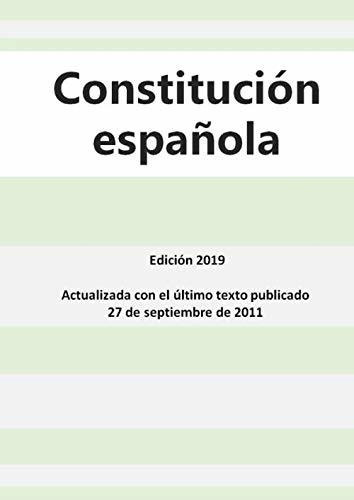 Constitución Española: - Edición 2019 - Actualizada Con El Ú