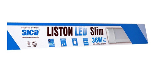 Liston Led Slim Armado 36w Luz Dia Sica 220v Ideal Oficina