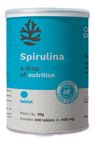 Spirulina Ocean Drop 240 Tablets - Inibidor De Apetite