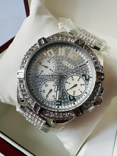 Reloj Pulsera Guess Plata De Dama Pedrería Plateado Plateado (Usado)