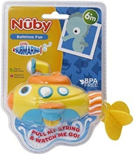 Juego De Agua Para La Bañera Bebe Nuby Submarino Para Baño Color Amarillo