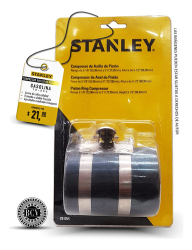 Compresor Anillos De Pistón Gasolina 2-1/8x5 Stanley 78-054