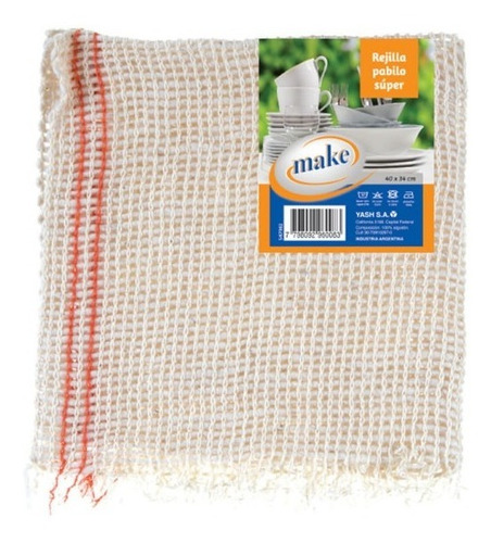 Rejilla Cocina Multiuso 100 % Algodón  40x40 Cm X 12 Unidade