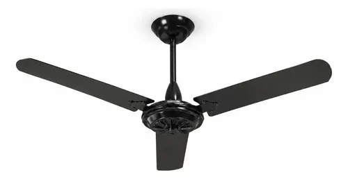 Ventilador De Teto 3 Pás Econômico Eficiente Silencioso 95 Cm 60 Hz Preto 127v Mdf 3