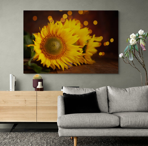 Cuadro En Lienzo Tayrona Store De Girasoles 001 50x35cm