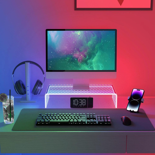 Soporte De Acrílico Para Monitor De Computadora, Soporte Par