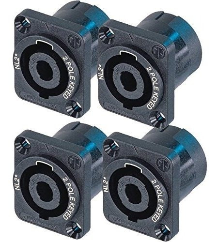 Neutrik Nl2mp (pack Of 4) Chassis Mount Solder, Conector Spe