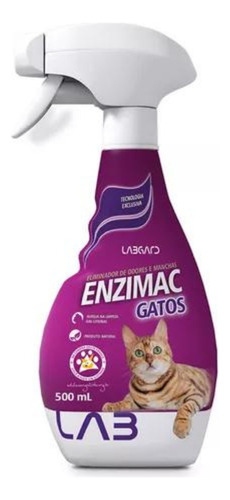 EnziMac Gatos Eliminador De Odores E Manchas Natural 500ml