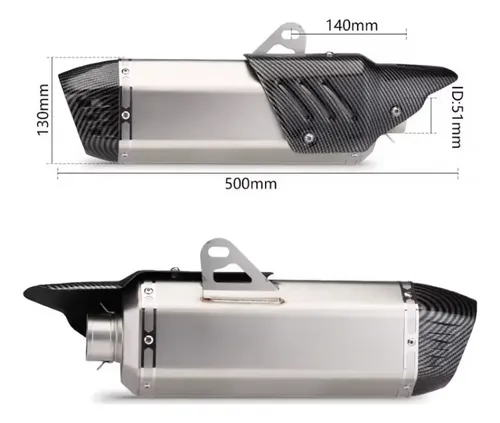 Ponteira Zx4 Ninja 400 Z 400 Escape + Link 51 Mm Inox 51 Mm