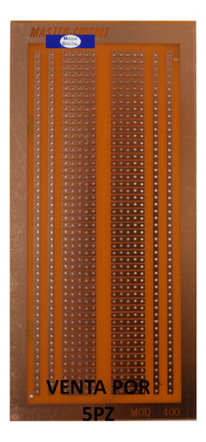 Placa Fenólica Protoboard Radox 690-800 Baquelita 7x15cm 5pz